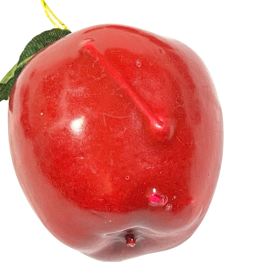 Red Apple Christmas Ornament Lot Plastic Fruit Multi Size 21 Pcs Teachers Tree - Picture 10 of 14
